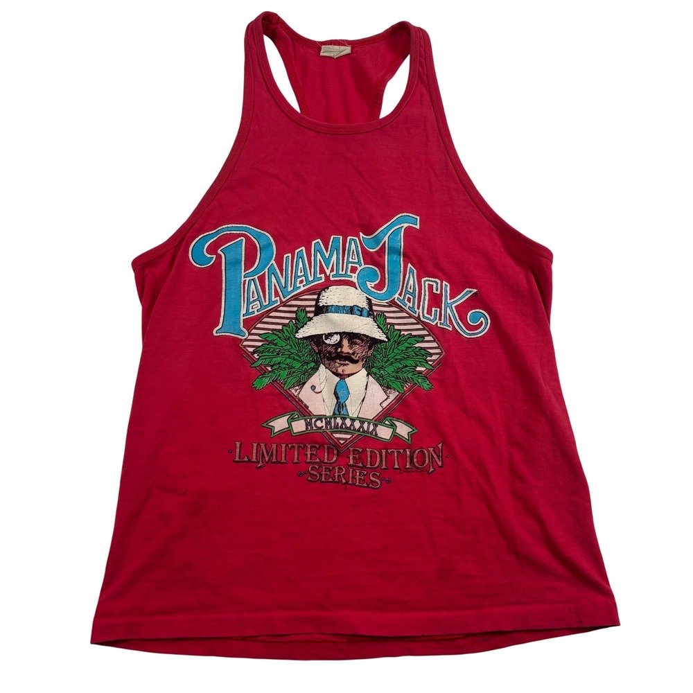Vintage Panama Jack Limited Edition Series Tank Top Red Racerback